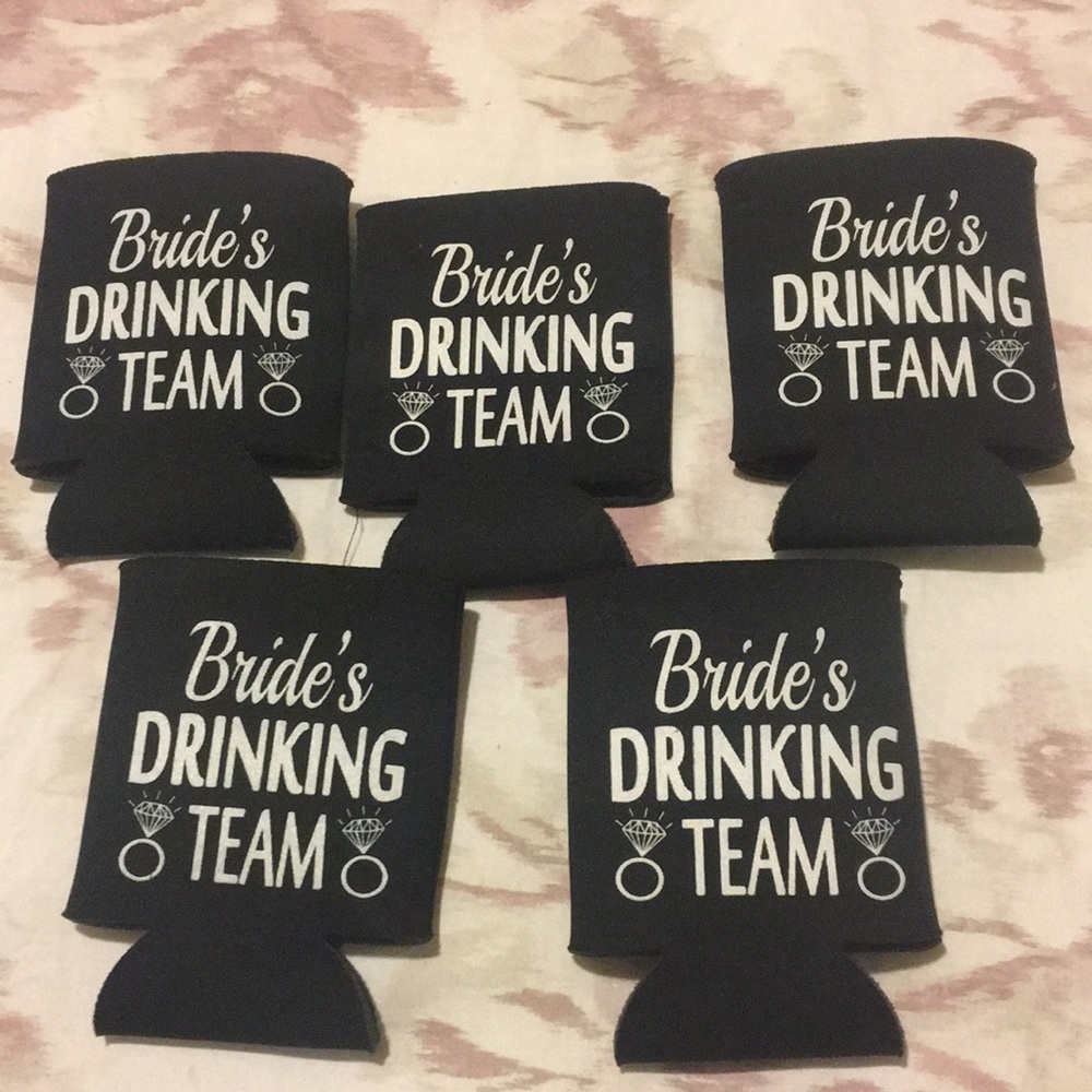 Bride’s Drinking Team coozies